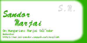 sandor marjai business card